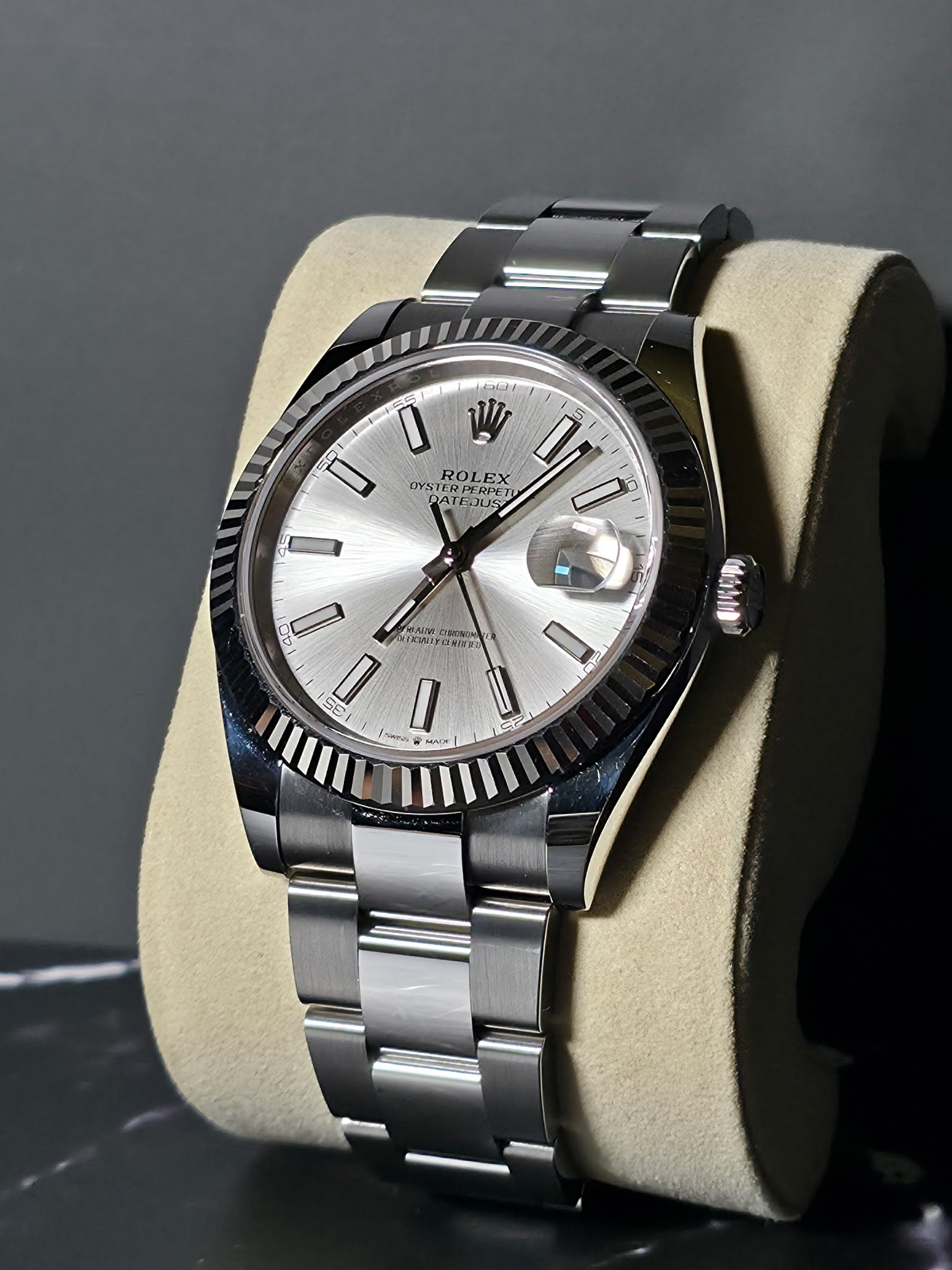 2026 Rolex Datejust 41 — Ref. 126334 | Silver Dial | 18k White Gold Fluted Bezel