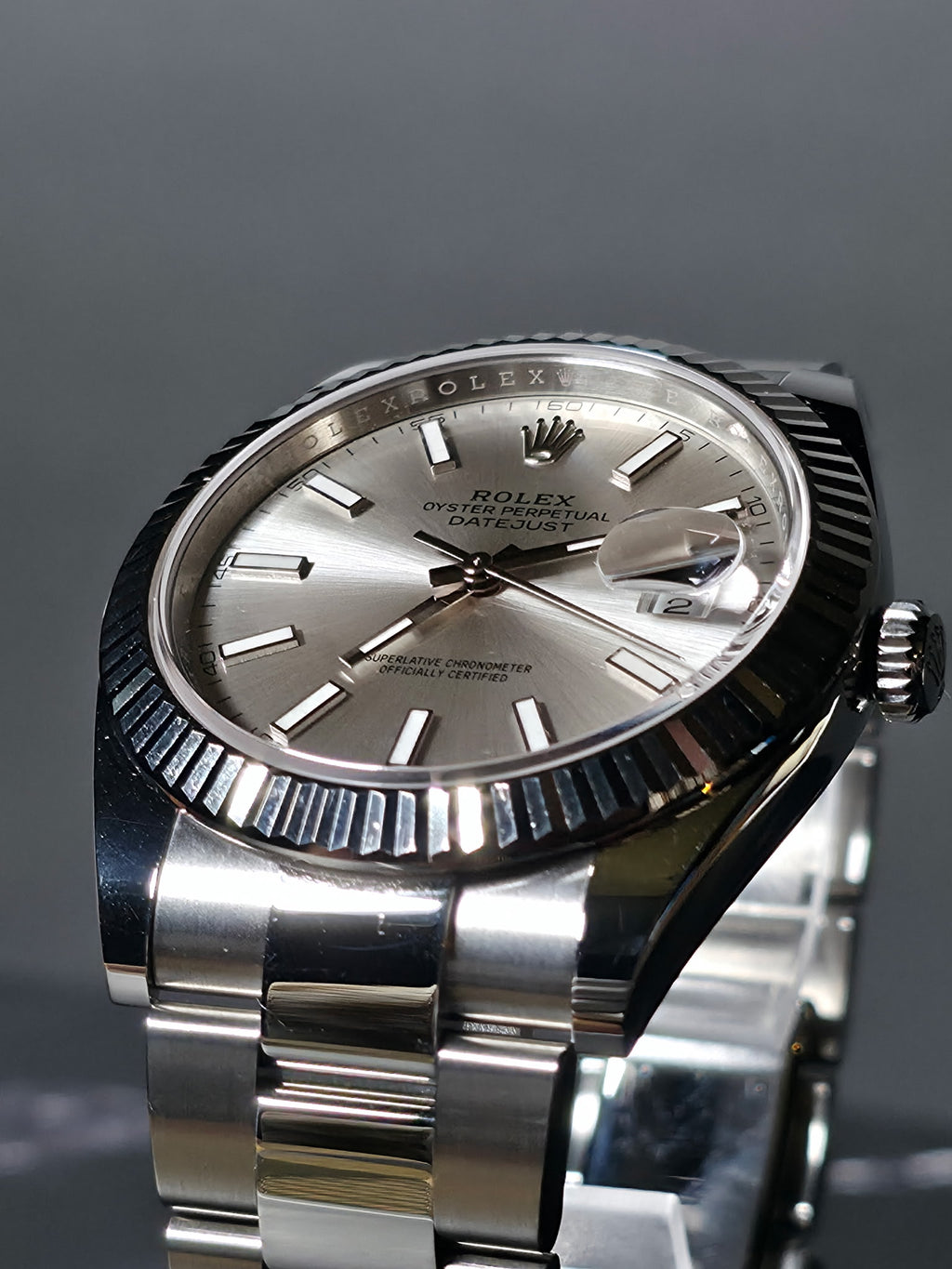 2026 Rolex Datejust 41 — Ref. 126334 | Silver Dial | 18k White Gold Fluted Bezel