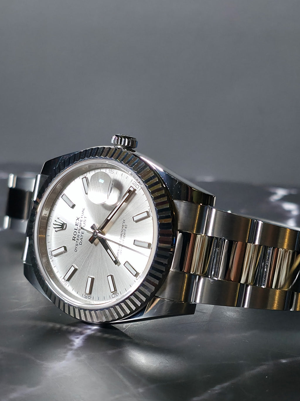 2026 Rolex Datejust 41 — Ref. 126334 | Silver Dial | 18k White Gold Fluted Bezel