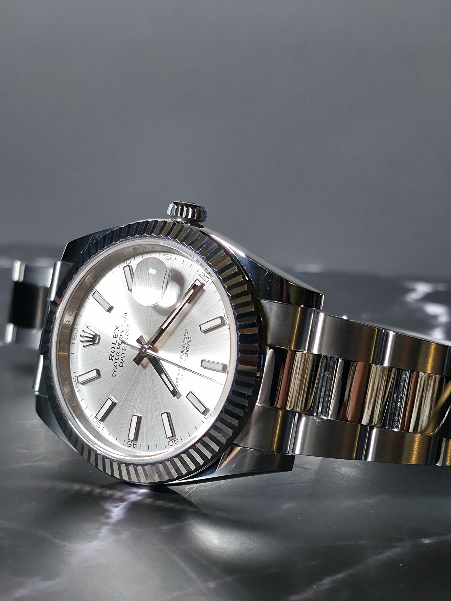 2026 Rolex Datejust 41 — Ref. 126334 | Silver Dial | 18k White Gold Fluted Bezel