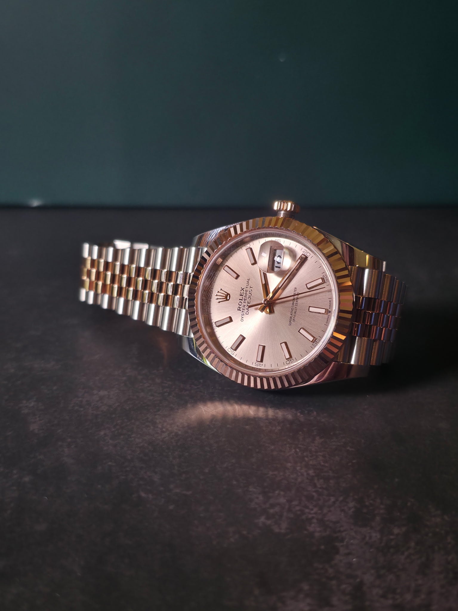 2026 UNWORN Rolex Datejust 126331 Rose and Silver Jubilee w/ Rose Gold Bezel