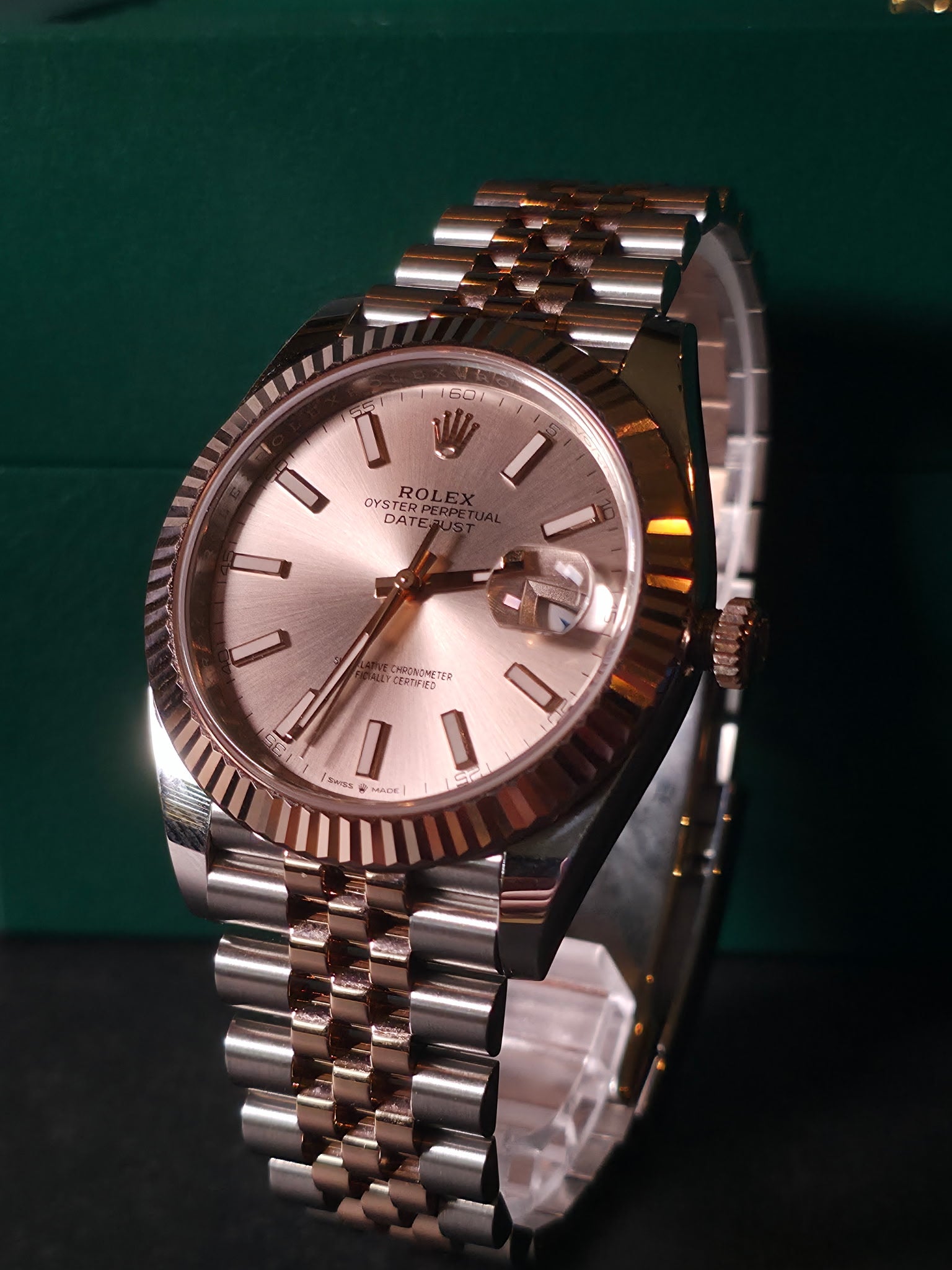 2026 UNWORN Rolex Datejust 126331 Rose and Silver Jubilee w/ Rose Gold Bezel