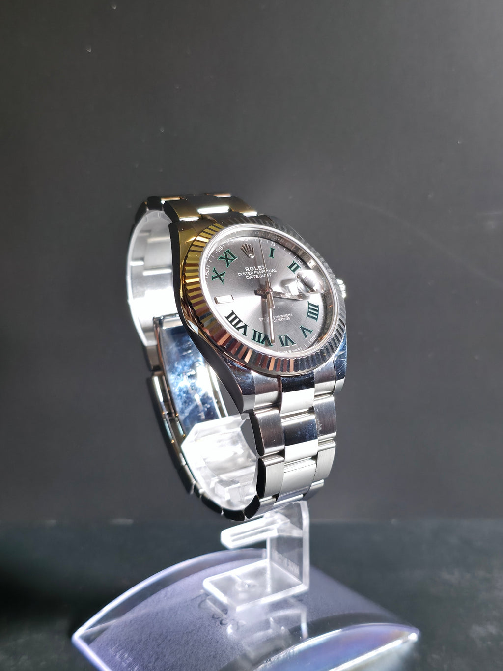 2023 Rolex Datejust 41mm Wimbledon 126334 | Slate Dial | Green Roman Numerals