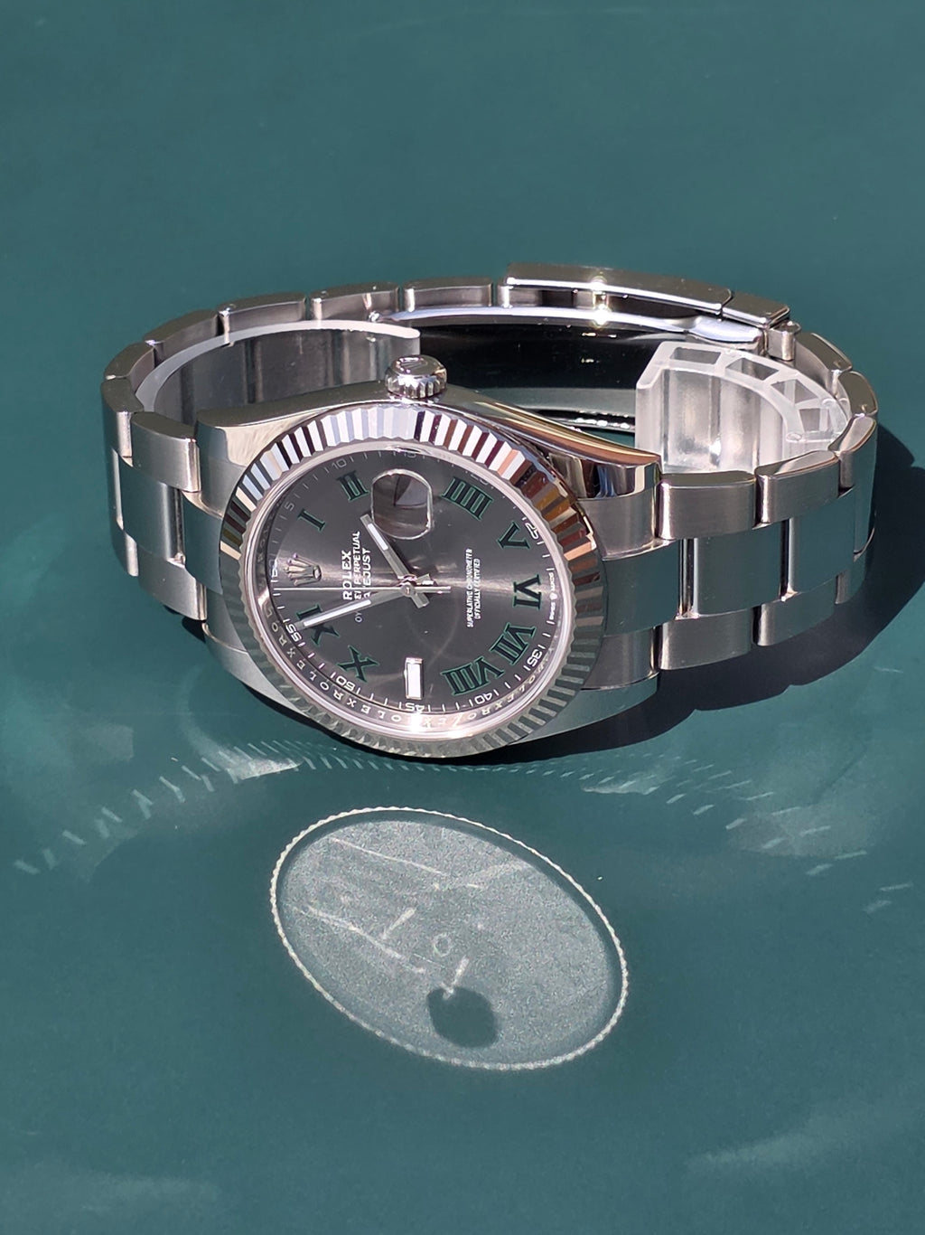 2023 Rolex Datejust 41mm Wimbledon 126334 | Slate Dial | Green Roman Numerals