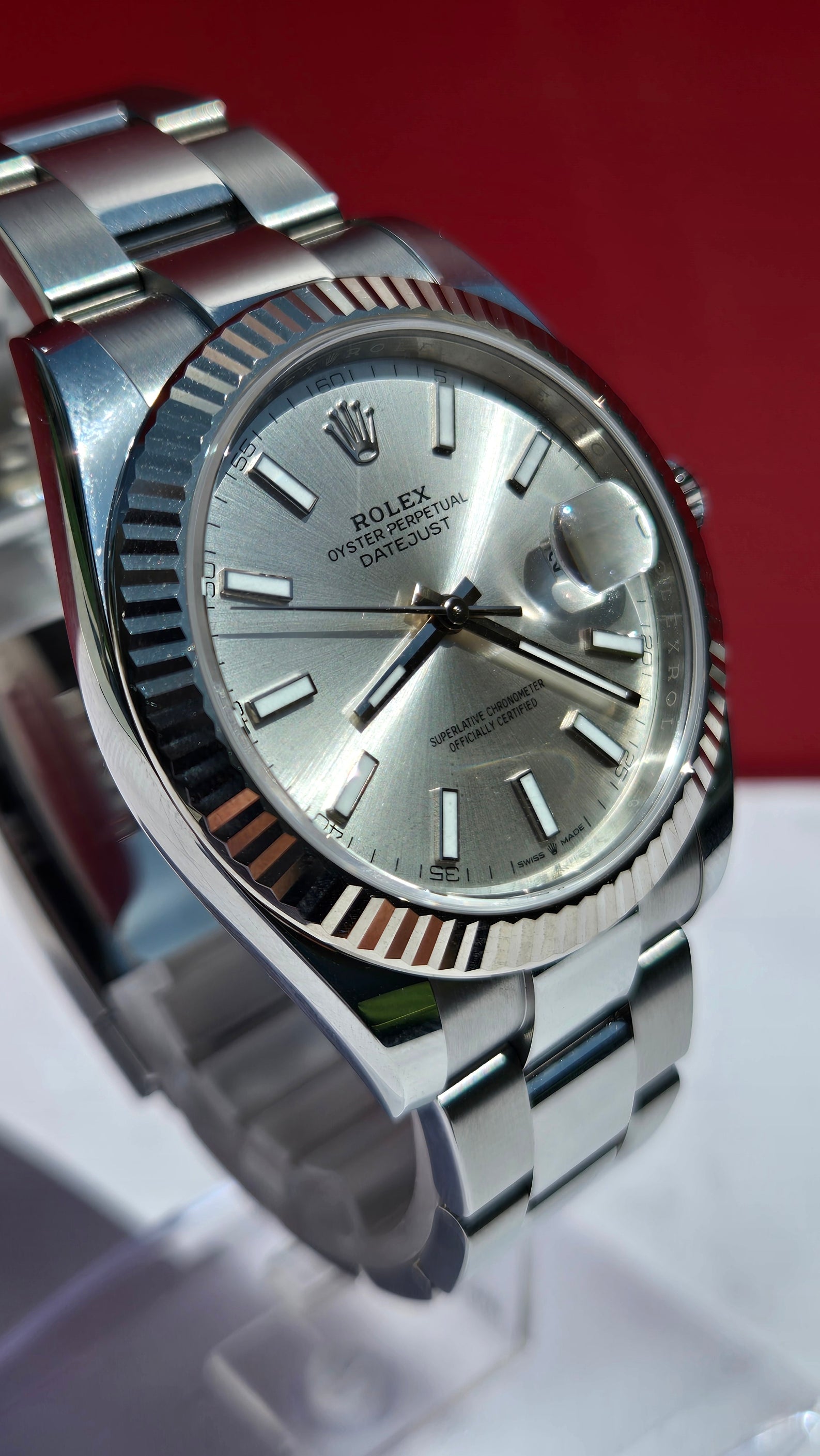 2026 Rolex Datejust 41 — Ref. 126334 | Silver Dial | 18k White Gold Fluted Bezel