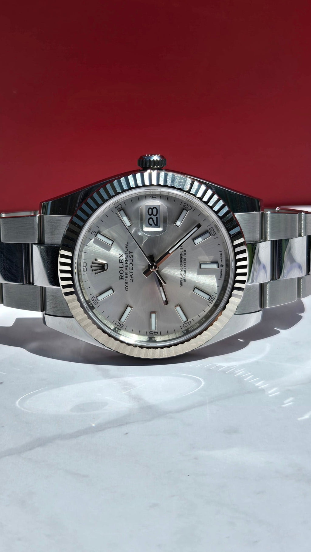 2026 Rolex Datejust 41 — Ref. 126334 | Silver Dial | 18k White Gold Fluted Bezel