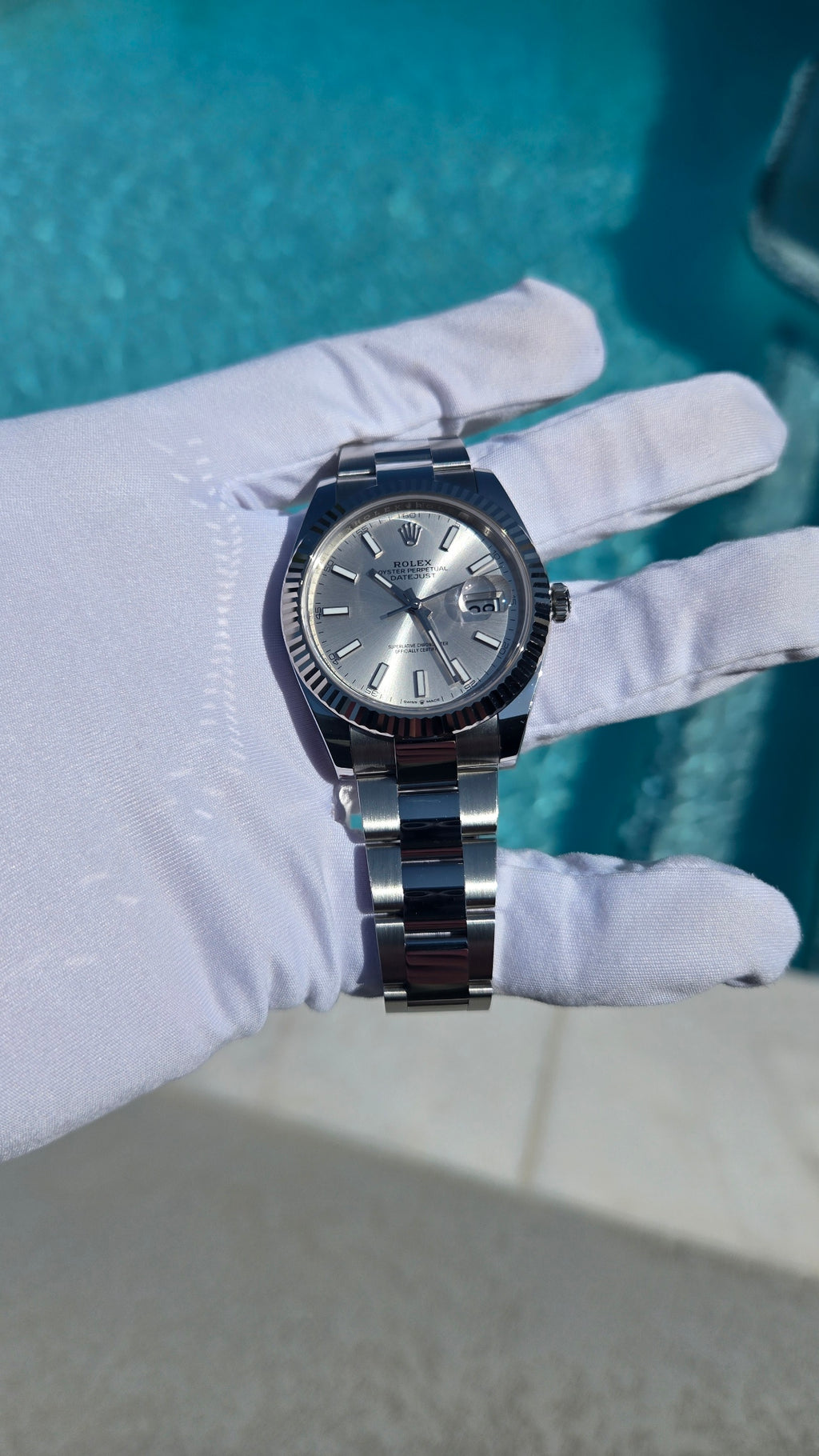 2026 Rolex Datejust 41 — Ref. 126334 | Silver Dial | 18k White Gold Fluted Bezel