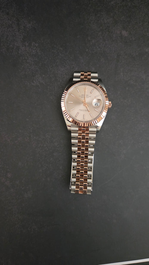 2026 UNWORN Rolex Datejust 126331 Rose and Silver Jubilee w/ Rose Gold Bezel