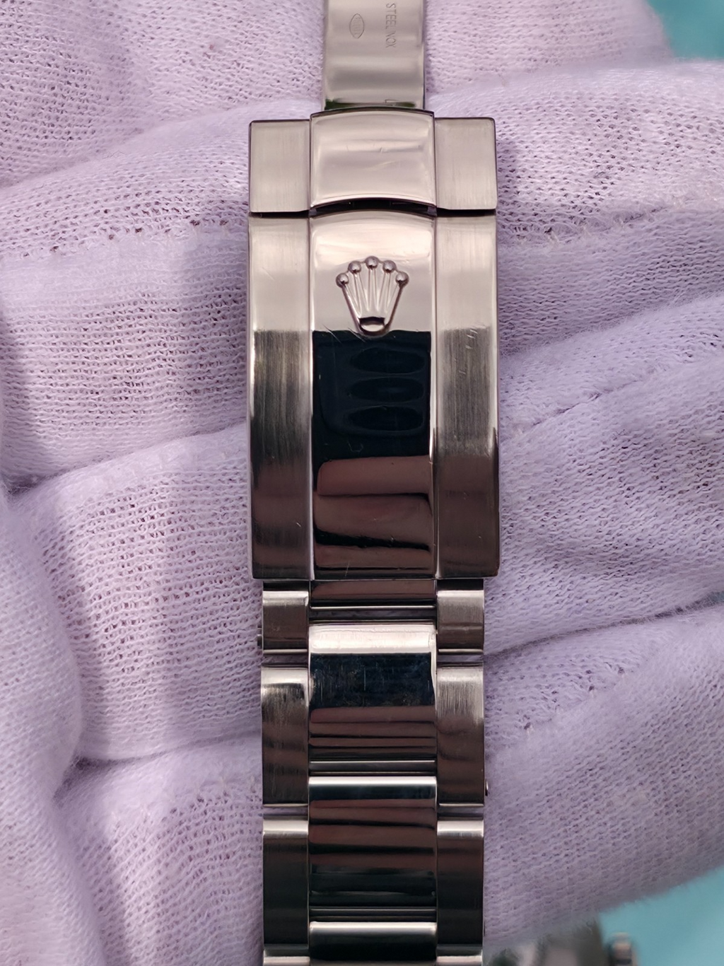 Rolex Datejust II 116334 41mm White Stick Dial 18K White Gold Fluted Bezel