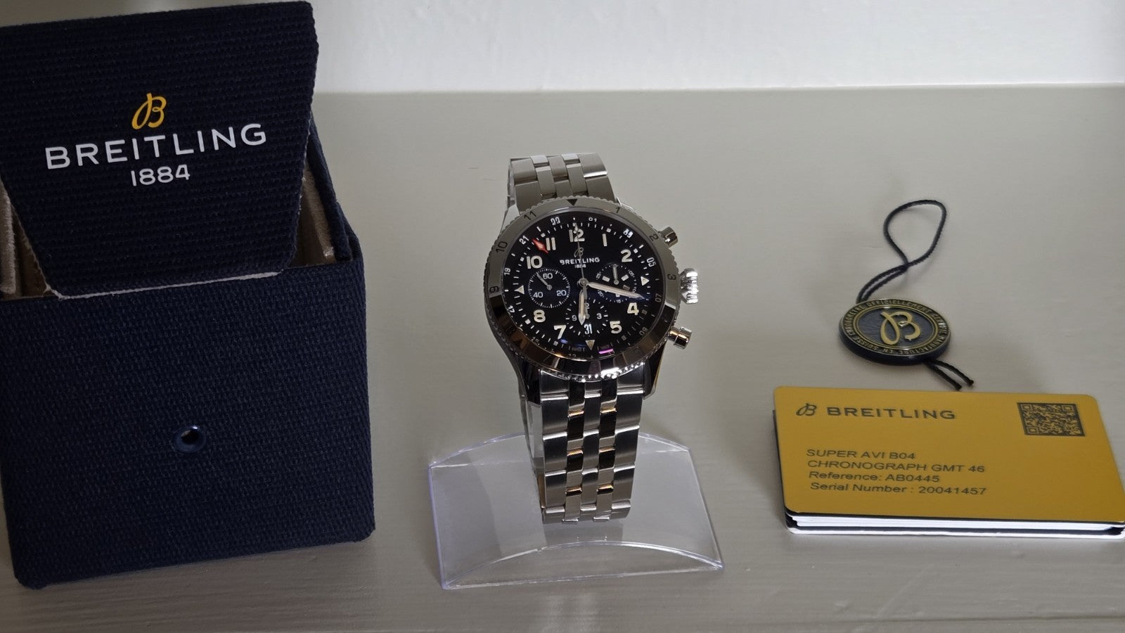 2026 Breitling Super AVI B04 Chrono GMT “P-51 Mustang” 46mm – Full Set