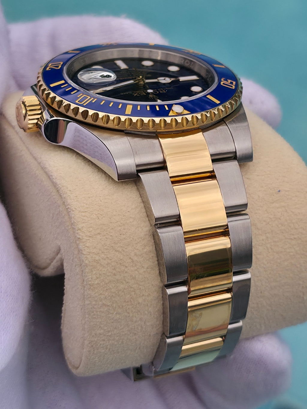 Rolex Submariner 116613LB "Bluesy" Silver/Gold Oyster Bracelet - March 2019