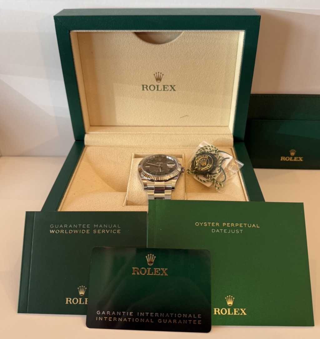 2023 Rolex Datejust 41mm Wimbledon 126334 | Slate Dial | Green Roman Numerals