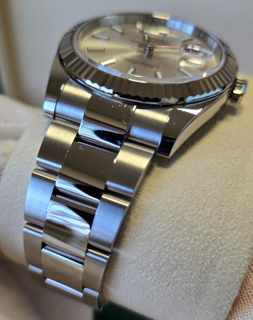 2026 Rolex Datejust 41 — Ref. 126334 | Silver Dial | 18k White Gold Fluted Bezel