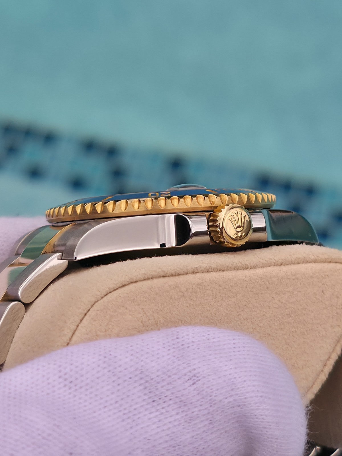 Rolex Submariner 116613LB "Bluesy" Silver/Gold Oyster Bracelet - March 2019
