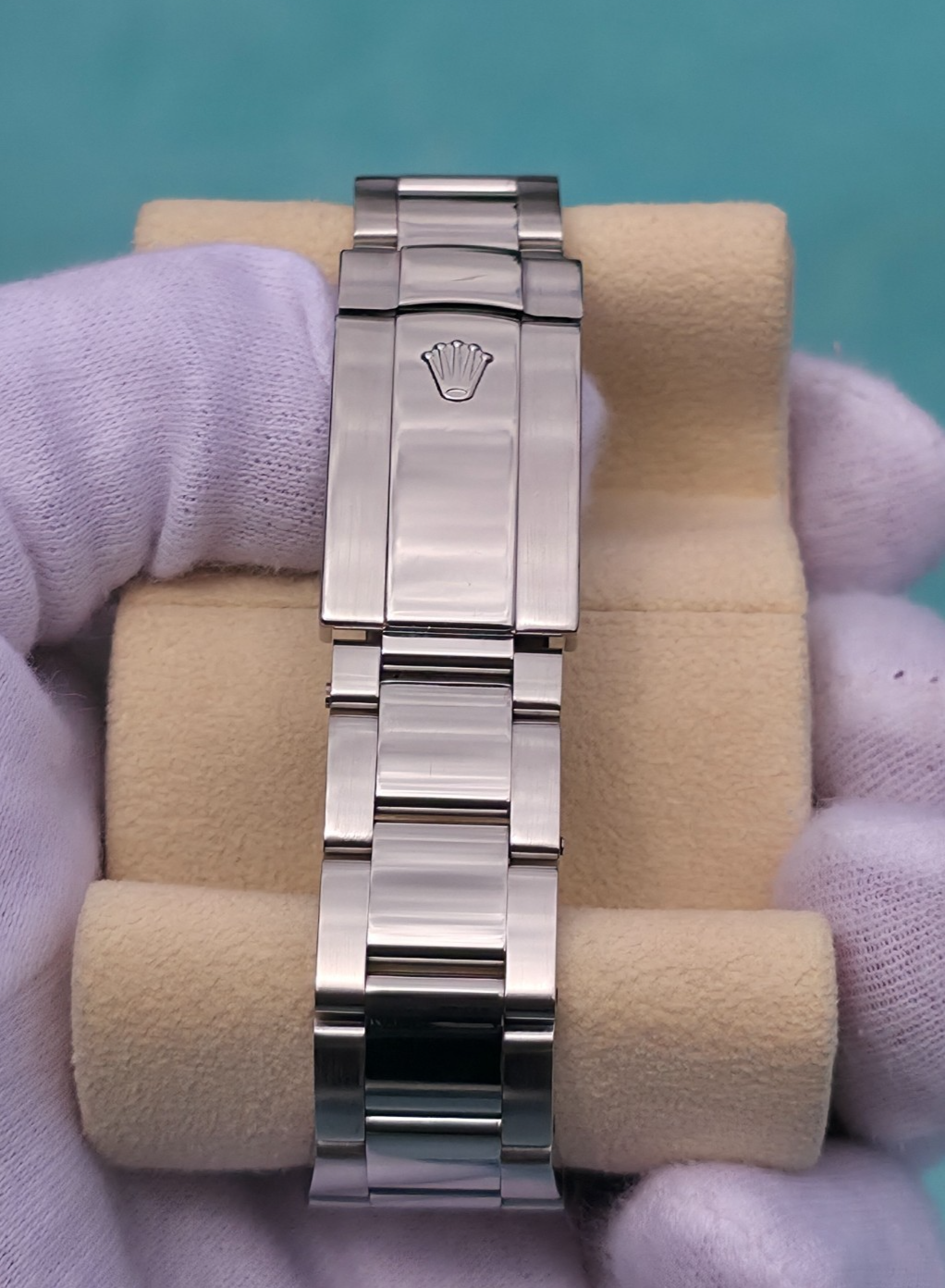 Rolex Datejust II 116334 41mm White Stick Dial 18K White Gold Fluted Bezel