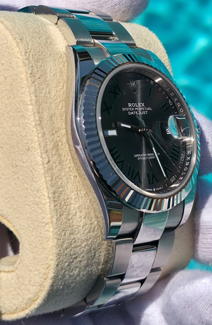 2023 Rolex Datejust 41mm Wimbledon 126334 | Slate Dial | Green Roman Numerals