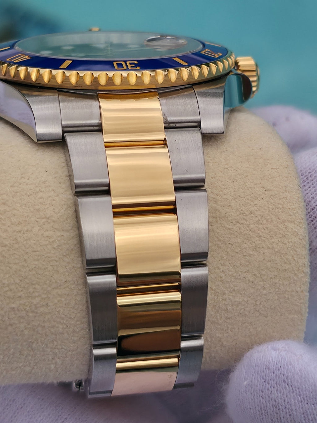 Rolex Submariner 116613LB "Bluesy" Silver/Gold Oyster Bracelet - March 2019