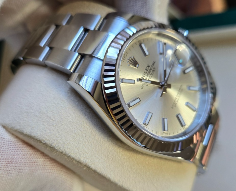 2026 Rolex Datejust 41 — Ref. 126334 | Silver Dial | 18k White Gold Fluted Bezel