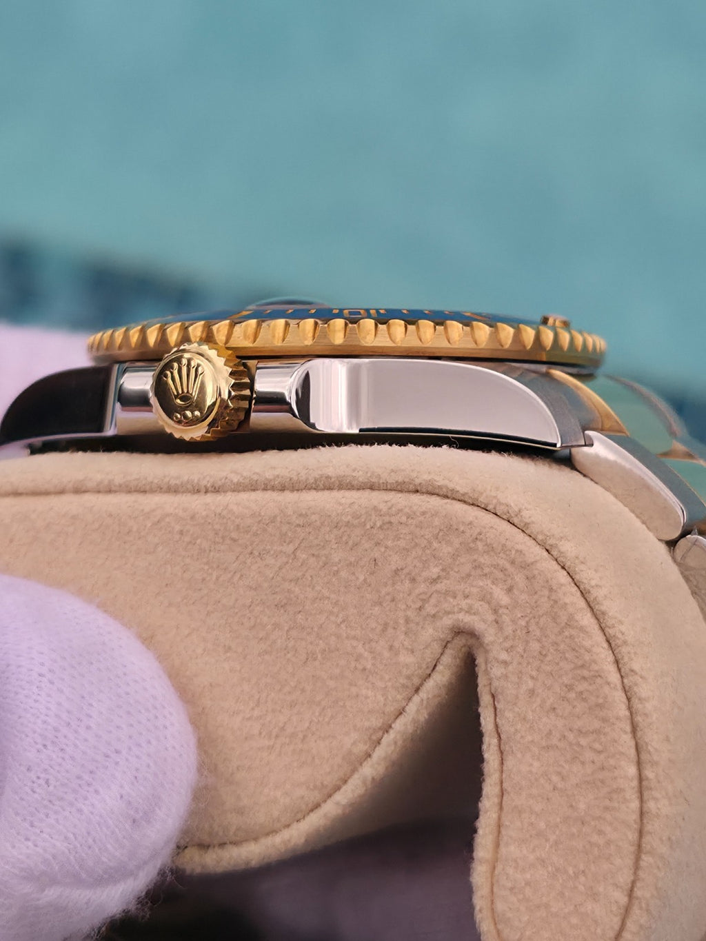 Rolex Submariner 116613LB "Bluesy" Silver/Gold Oyster Bracelet - March 2019