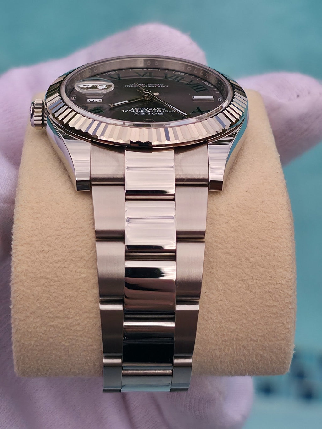 2023 Rolex Datejust 41mm Wimbledon 126334 | Slate Dial | Green Roman Numerals