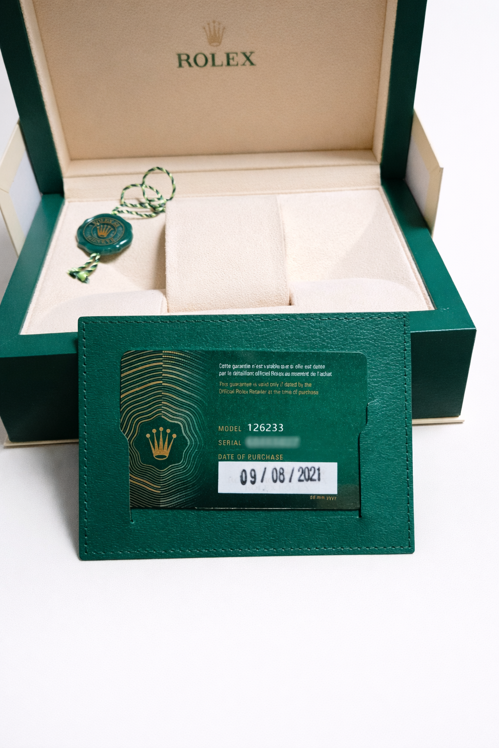 Rolex Datejust 126333 "Palm Motif" Dial Oyster Bracelet - 18K Gold Fluted Bezel